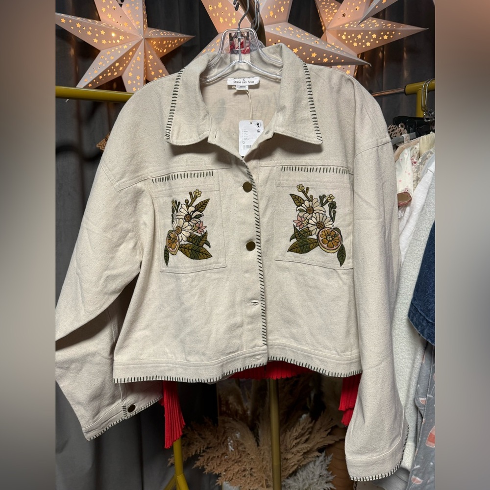 Free People x Denim and Bone Woodlands Embroidered Jacket - Picture 6 of 8